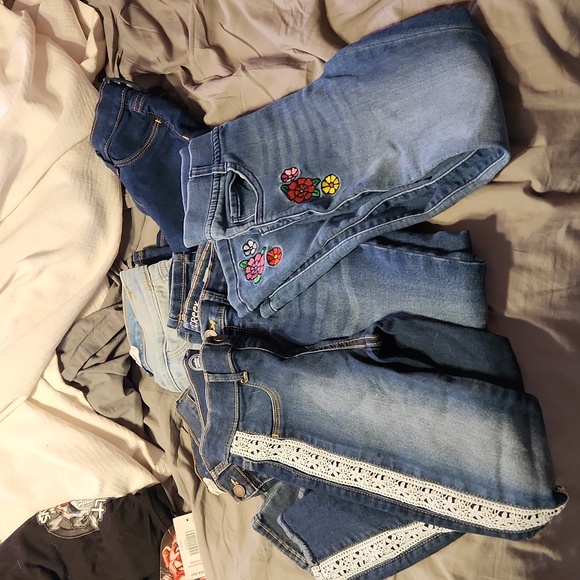 Girls jeans bundle 6 pairs size 7/8 jeans - Picture 2 of 2